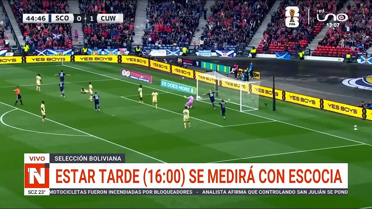 BOLIVIA SE MIDE CON ESCOCIA ESTA TARDE