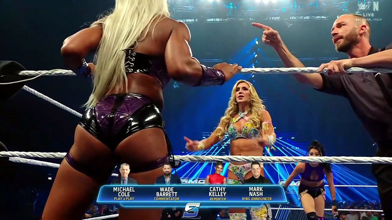 SmackDown 06/06/2026 - Charrlotte & Tiffany Stratton def. Jade Carrgill & Michin