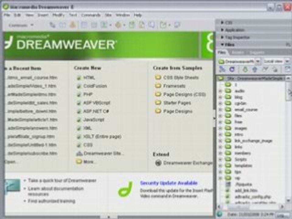 Create a basic Webpage in Dreamweaver