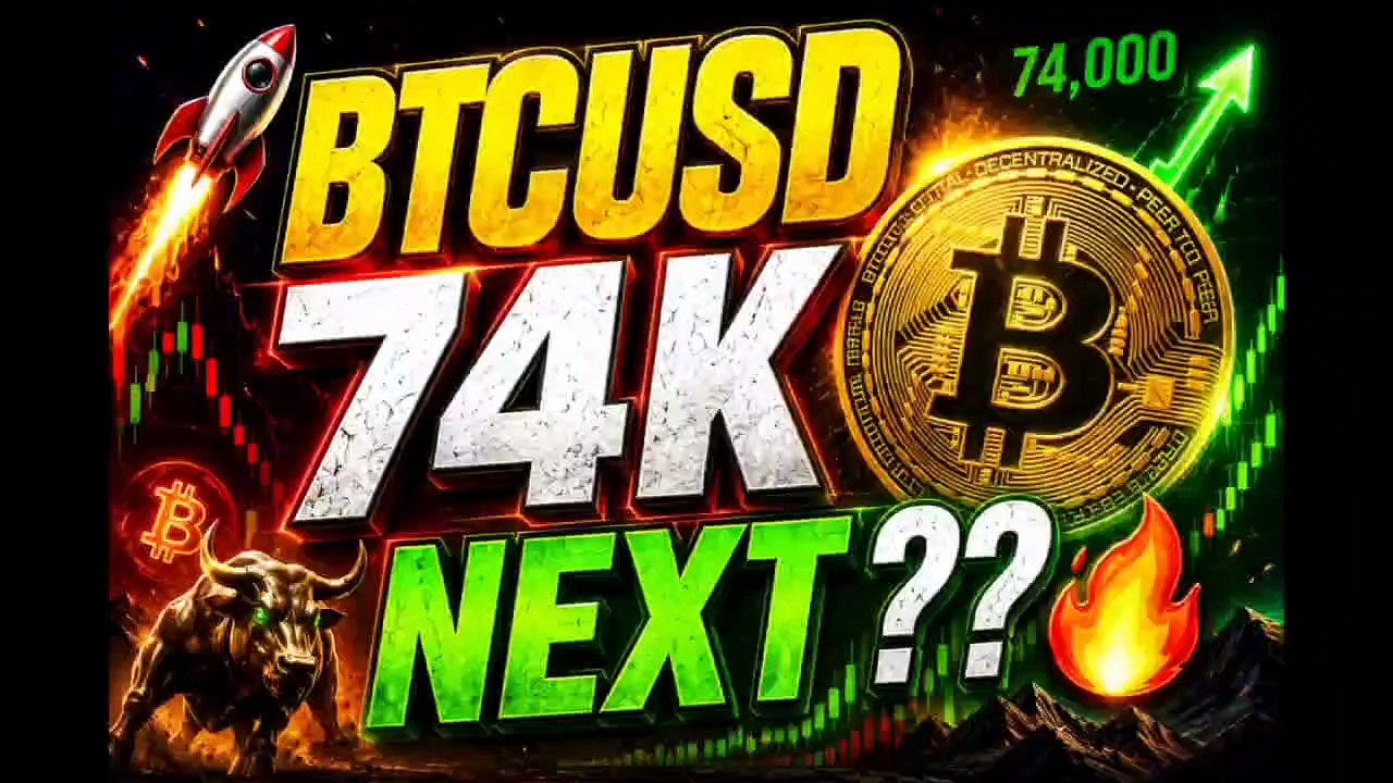 BTCUSD 74K NEXT?? 🔥 Bitcoin Institutional & Smart Money Concepts (SMC) Analysis