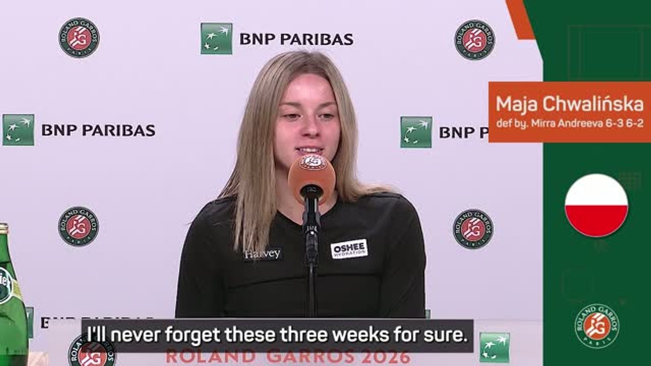 Chwalinska reflects on an 'unforgettable' Roland Garros run