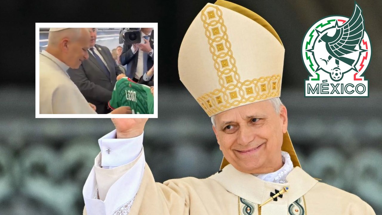 Papa León XVI recibe playera personalizada de la Selección de México
