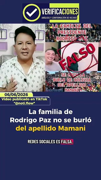 La familia de Rodrigo Paz no se burló del apellido Mamani