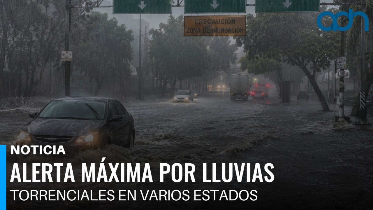 Alerta máxima por lluvias torrenciales en gran parte del país