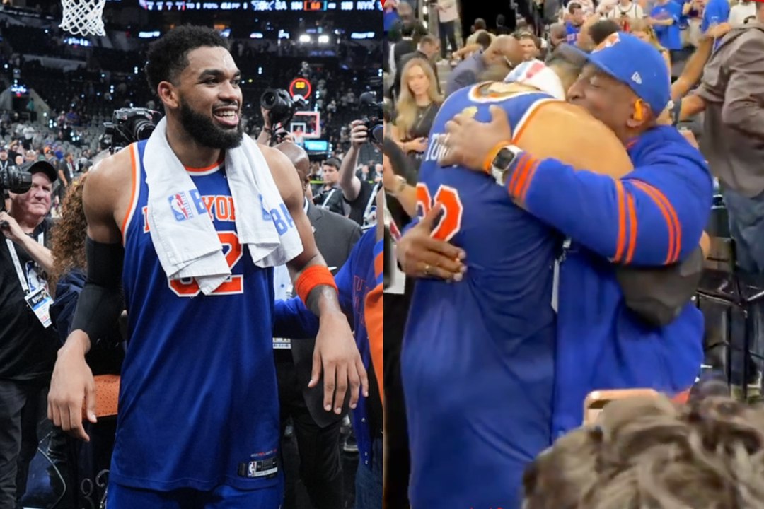 Karl-Anthony Towns comparte su abrazo más especial tras acercar a los Knicks al título
