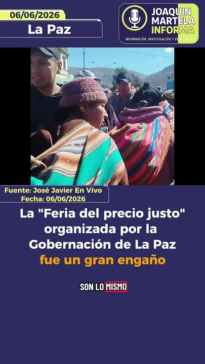 La "Feria del precio justo" organizada por la Gobernación de La Paz fue un gran engaño