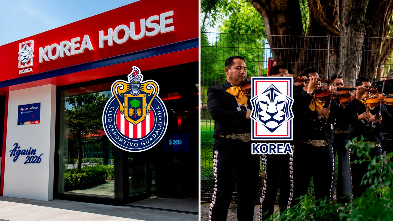 Chivas le da la bienvenida a la Selección de Corea del Sur con mariachi en las instalaciones de Verde Valle
