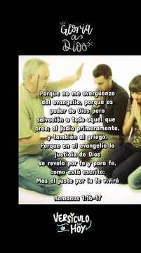 El evangelio es poder de Dios. Gloria a Dios!! Aleluya!!