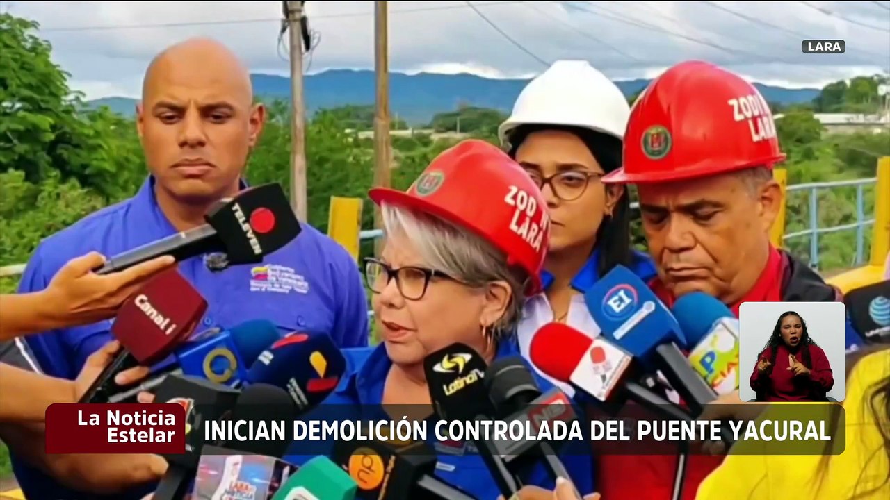 Inician demolición controlada del Puente Yacural en el sector Santa Rosa del estado Lara