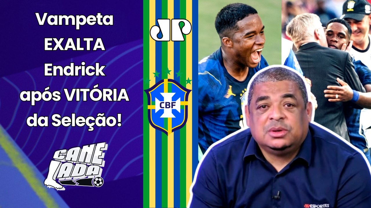 VAMPETA APÓS BRASIL 2 x 1 EGITO: "O ENDRICK ME FEZ VIBRAR! Esse CARA com a CAMISA DA SELEÇÃO..."