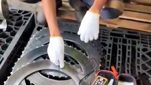 Quality Control Inspection : Ultrasonic Thickness Testing on Industrial Clutch Discs