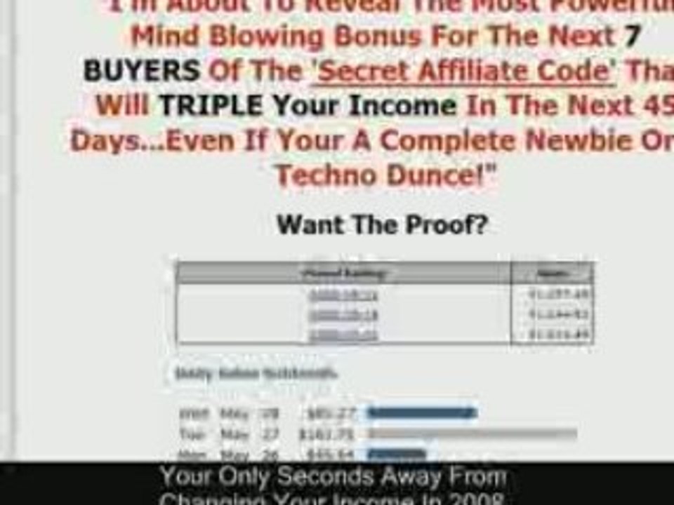 The Secret Affiliate Code Product Launch Bonus