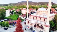 Leylekler gün batımını cami kubbesinde karşıladı, mest eden anlar böyle görüntülendi