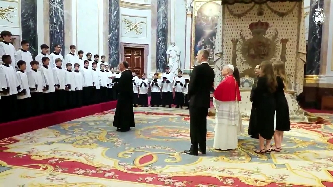 Casa Real revela los momentos inéditos del Papa León XIV con los reyes y sus hijas