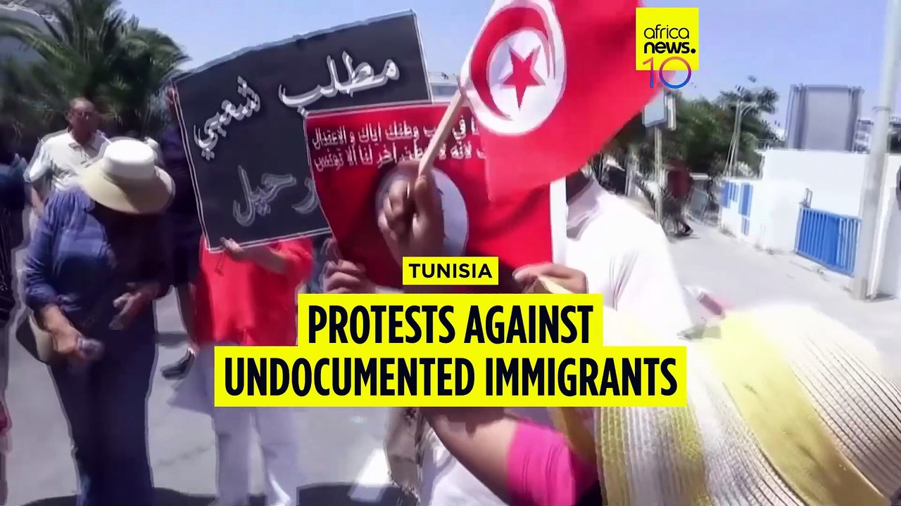 Tunisians protest against undocumented sub-Saharan African migrants