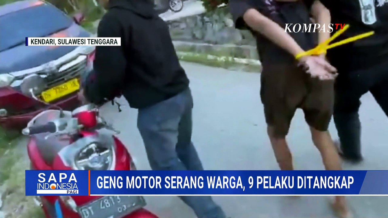 Geng Motor Bersenjata Serang Pengunjung Pedestrian Kendari, 9 Orang Ditangkap