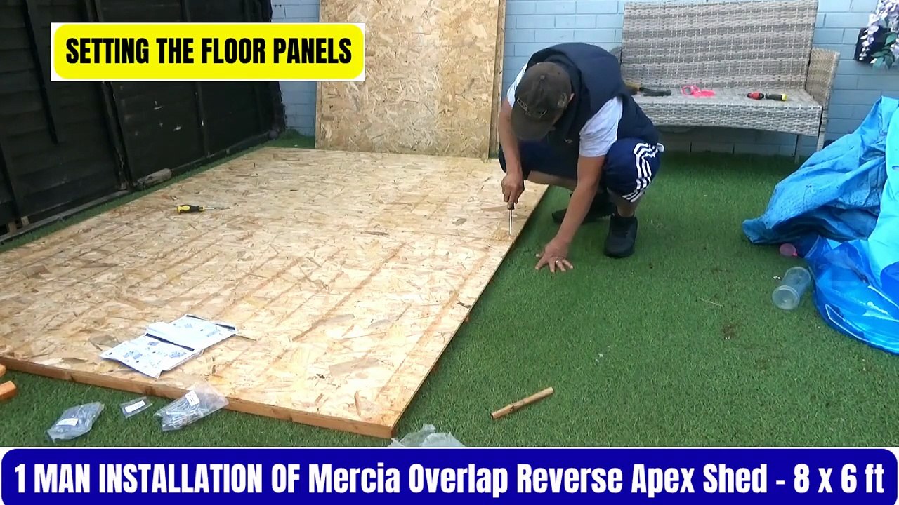 Mercia Overlap Reverse Apex Shed 8 x 6ft installation