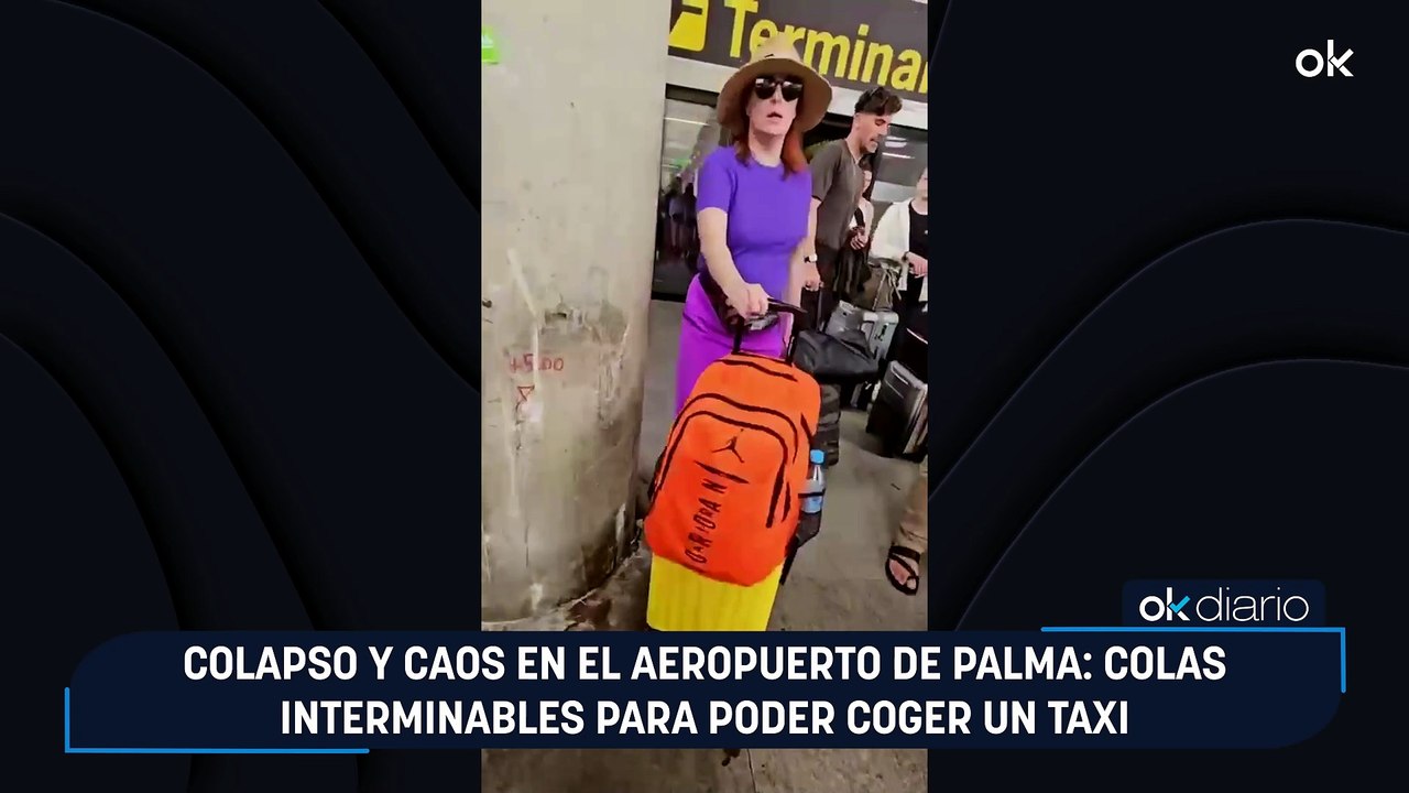 Colapso y caos en el aeropuerto de Palma: colas interminables para poder coger un taxi