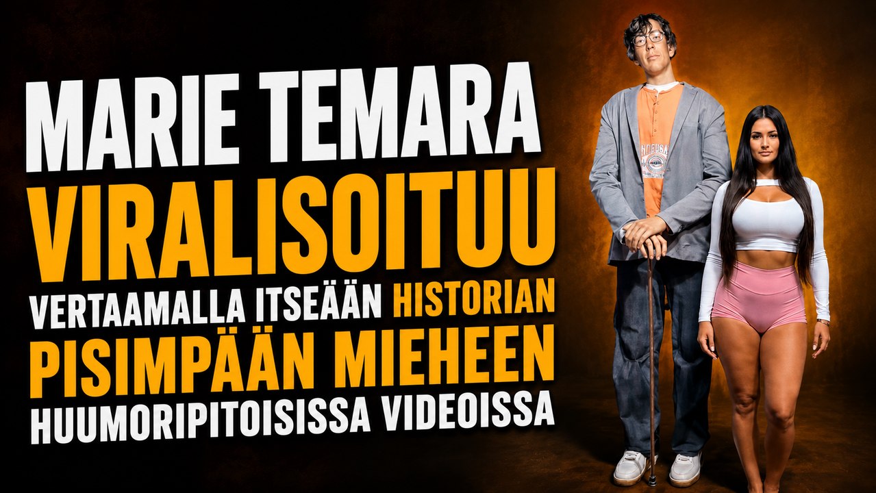 Marie Temara nousee viraaliksi verratessaan itseään historian pisimpään mieheen humoristisilla videoilla