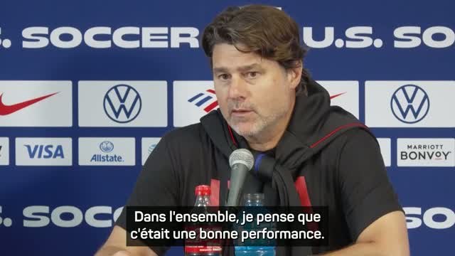États-Unis - Pochettino satisfait de la performance malgré la défaite contre l’Allemagne