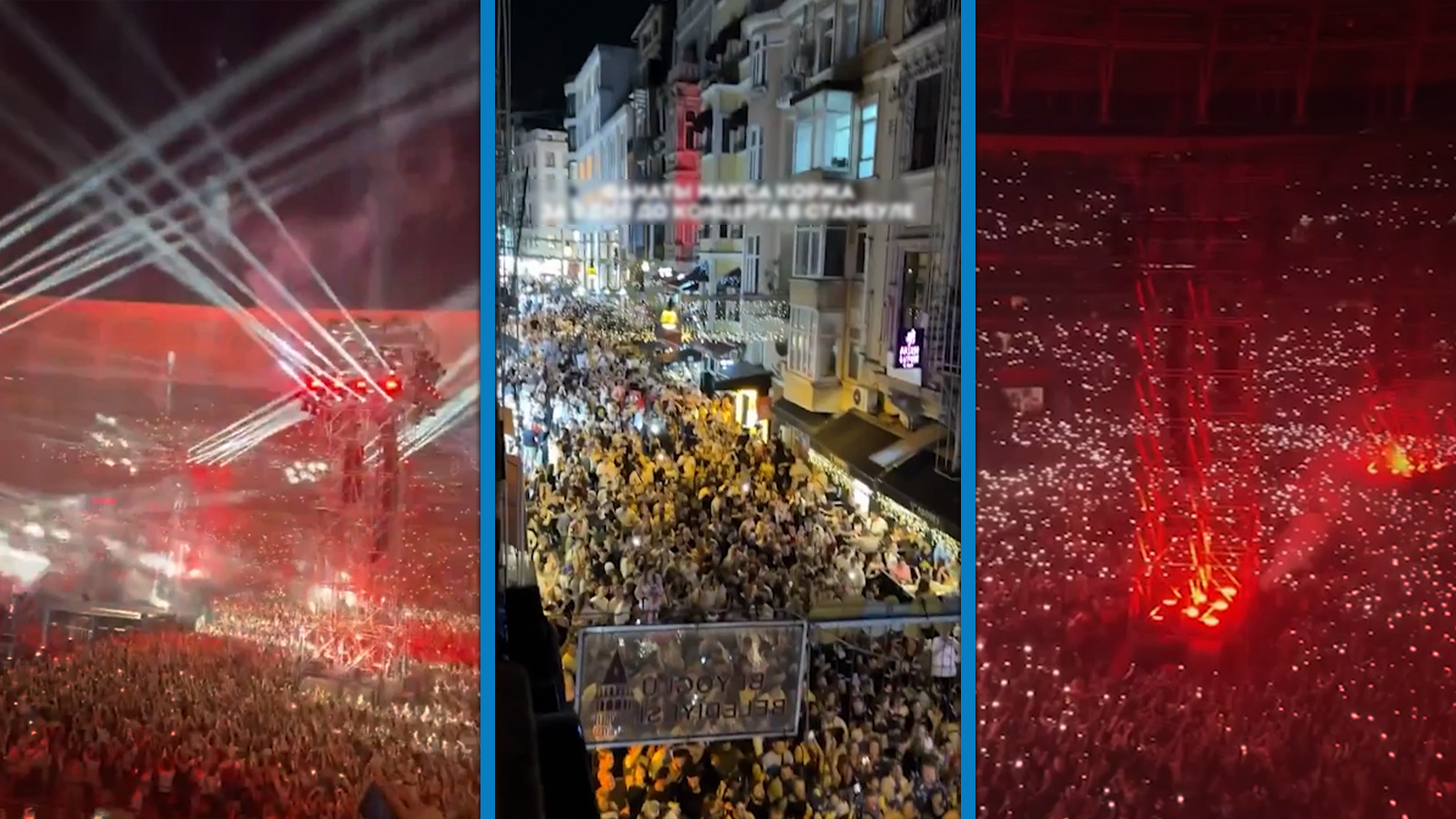 Belarus ve Rusya’da konser veremeyen Belaruslu şarkıcı Max İstanbul’u salladı; binlerce kişi akın etti