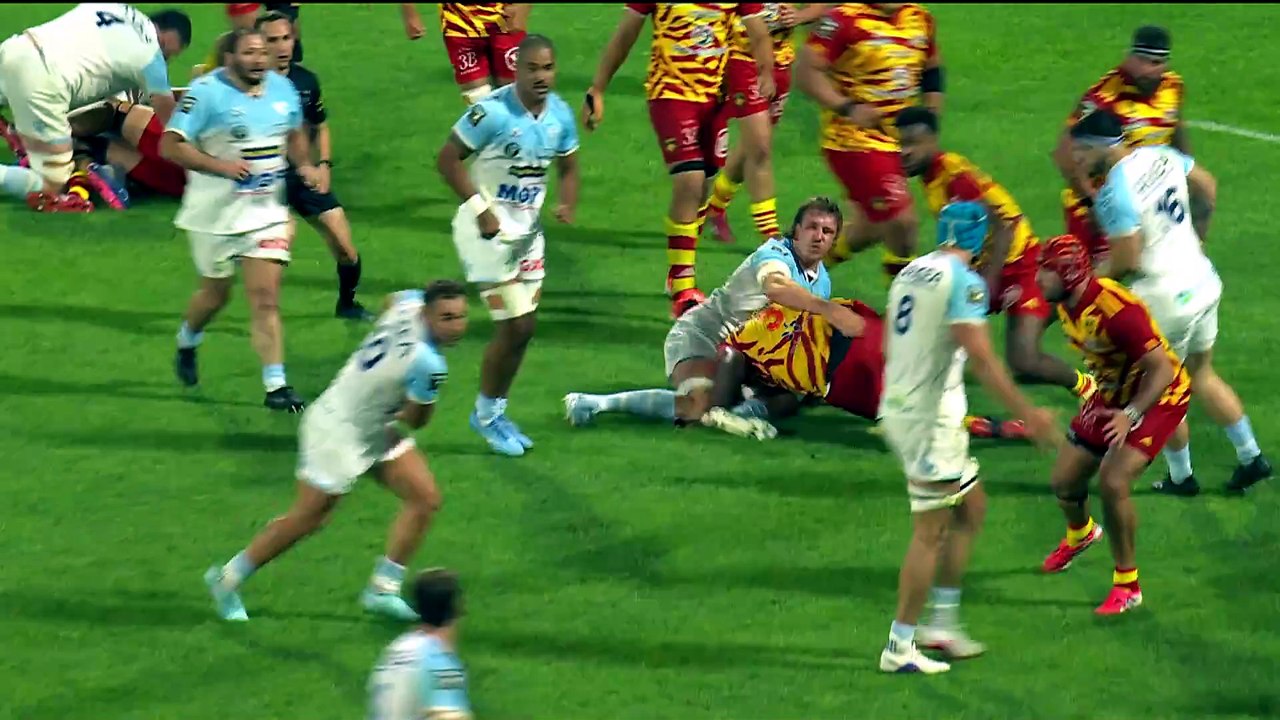 TOP 14 - Essai de Federico MORI (AB) - Aviron Bayonnais - USA Perpignan