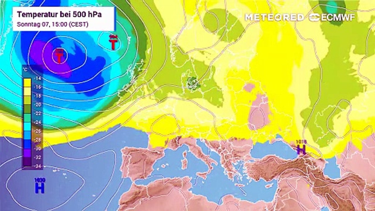 slandtief und atlantischer Westdrift sorgen für einen Troglage die mit der Singularität der Schafskälte korreliert.