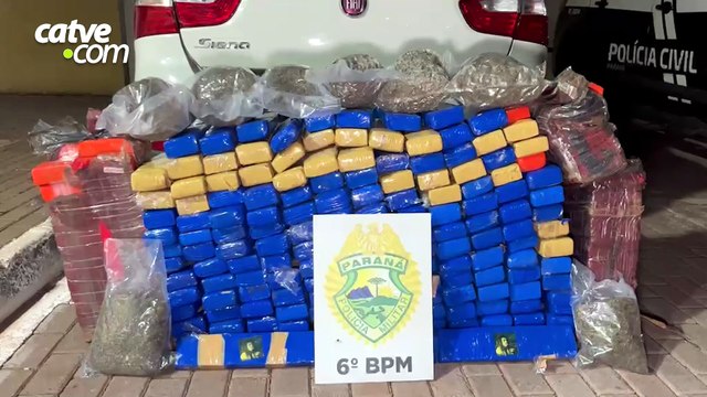 Casal é preso com mais de 200 quilos de maconha na BR-277 em Cascavel