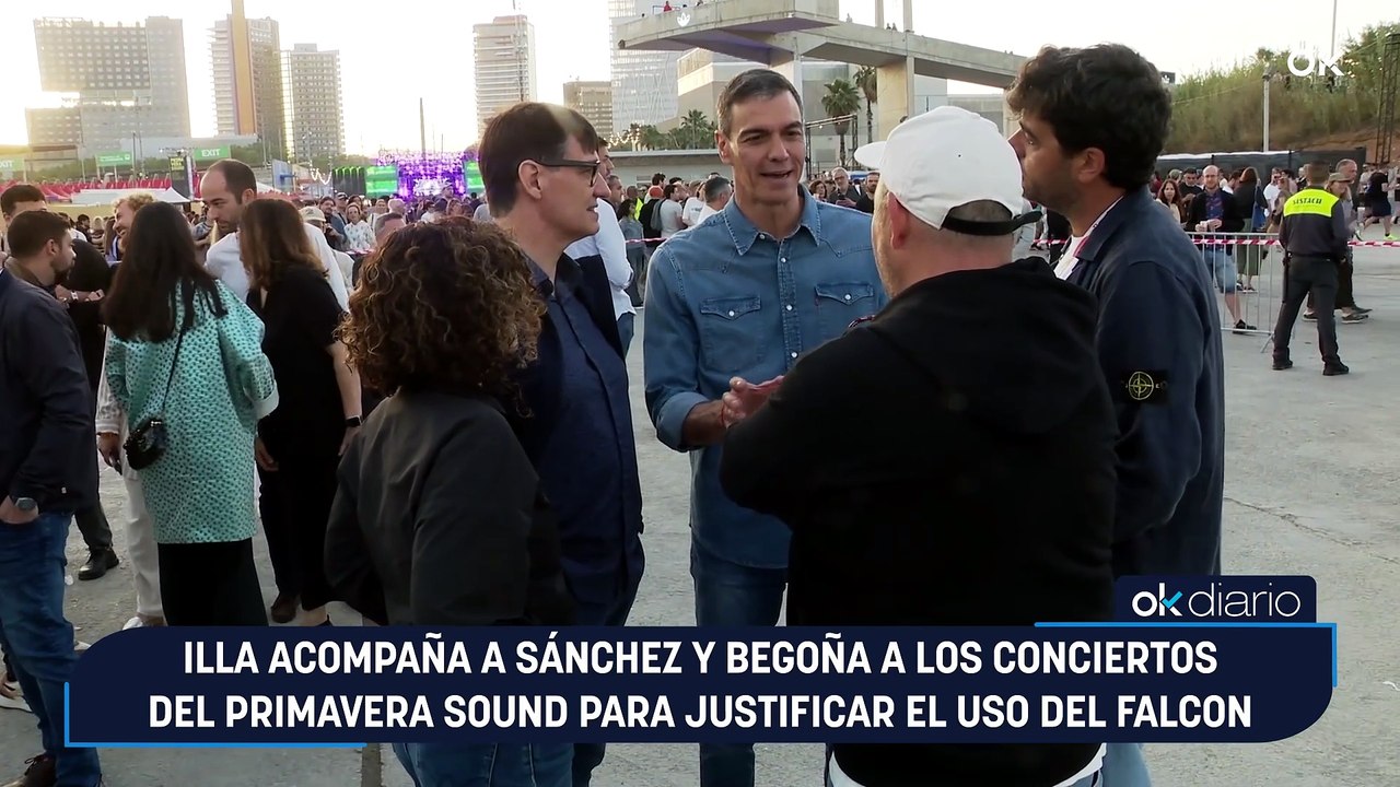 Illa acompaña a Sánchez y Begoña a los conciertos del Primavera Sound para justificar el uso del Falcon