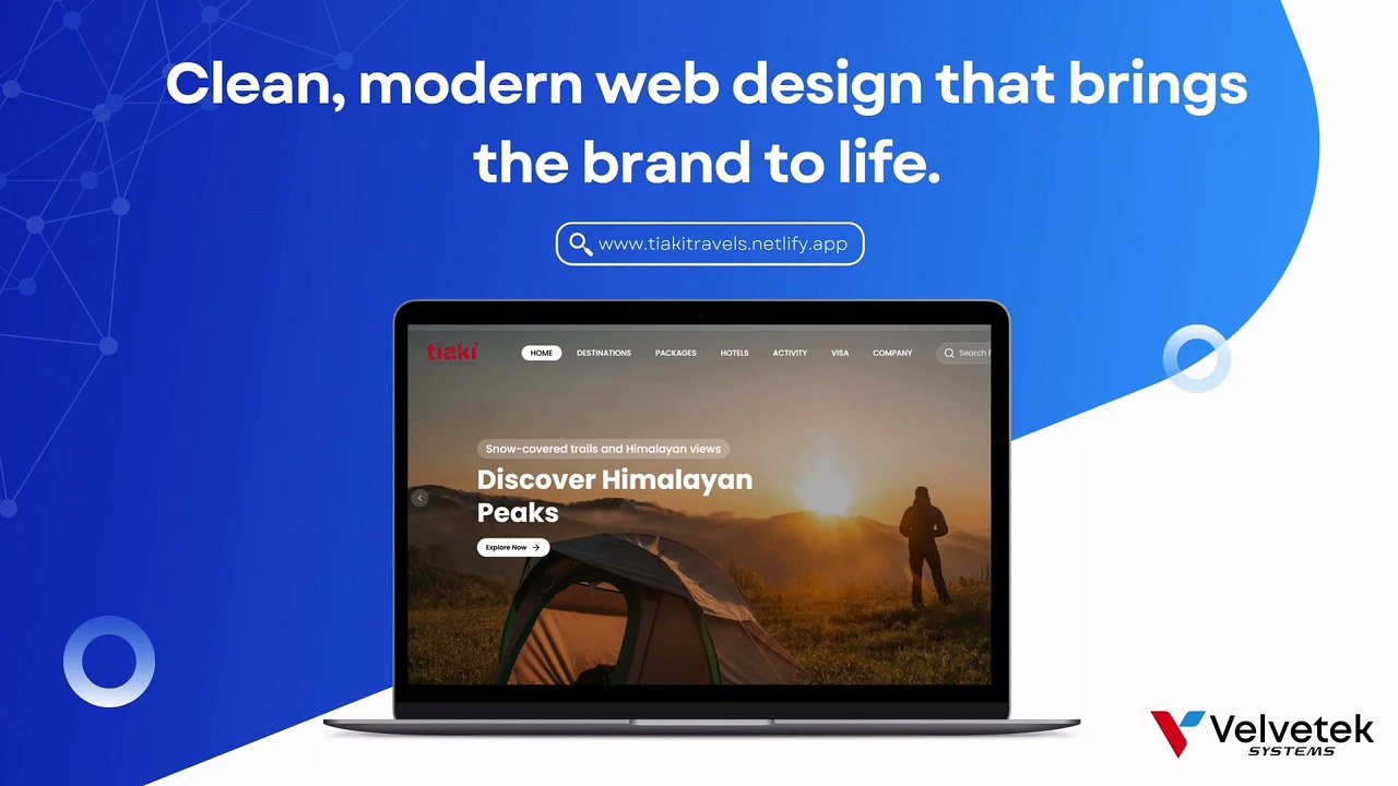 Professional Web Design Services Thrissur | Tiaki Travels Website Project by Velvetek Systems