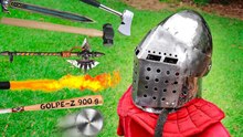 ¿Una armadura medieval resiste todas estas armas?