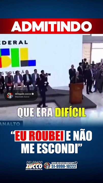 Lula: "Eu roubei e não me escondi"