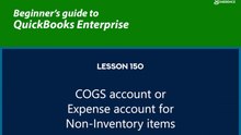 150 - COGS account or Expense account for Non-Inventory items