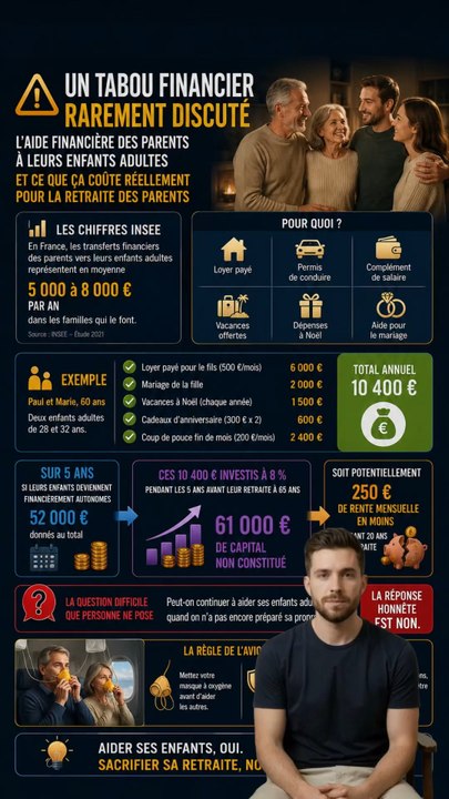 Aider financièrement ses enfants adultes.