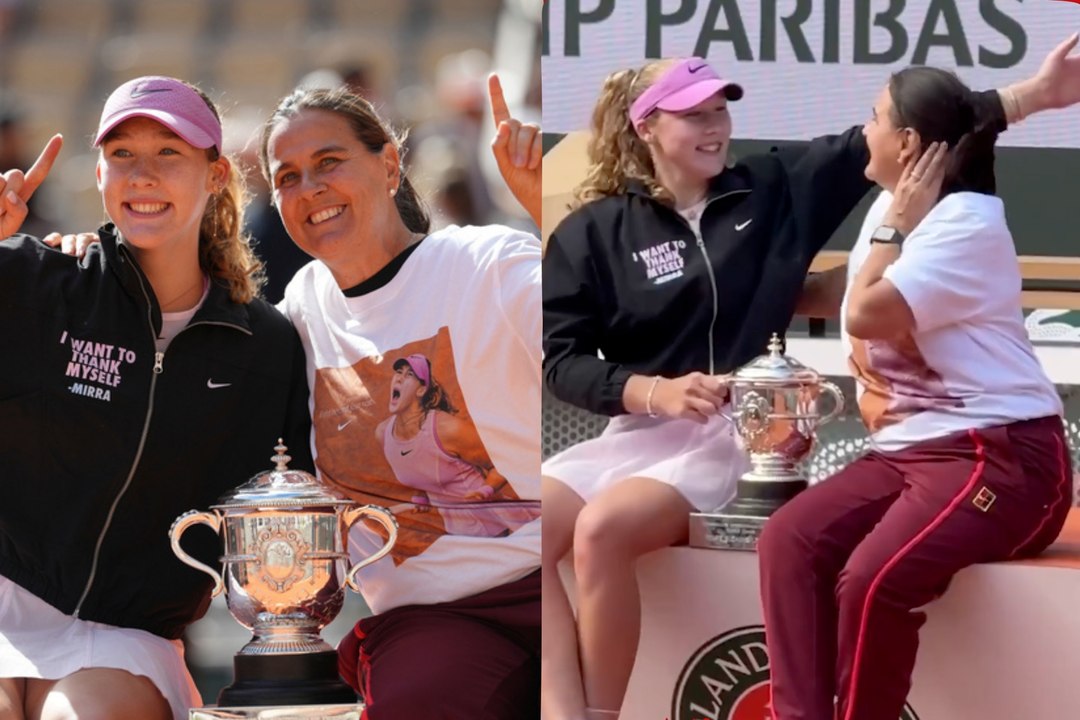 La reacción de Mirra Andreeva al ver su nombre en la historia de Roland Garros lo dice todo