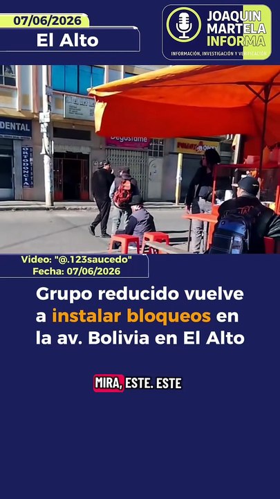Grupo reducido vuelve a instalar bloqueos en la av. Bolivia en El Alto