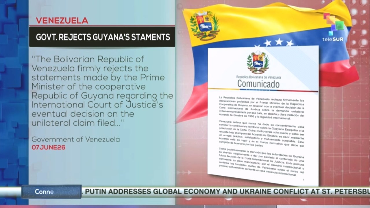Venezuela govt. rejects Guyana’s statements