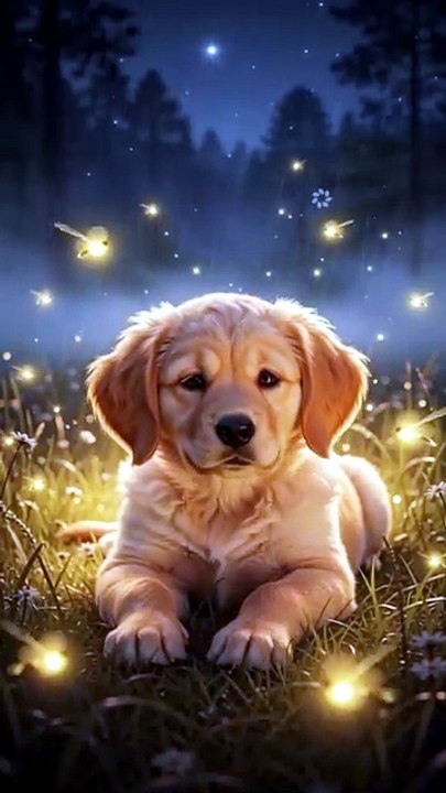 🐶🌙 Charlie the Cozy Puppy and the Moonlit Meadow