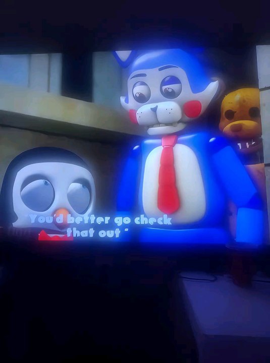 Candy and the Penguin are talking and Hugging each other/Fnac/Five Nights At Candy's