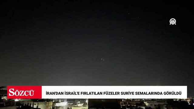 İran'dan İsrail'e fırlatılan füzeler Suriye semalarında görüldü