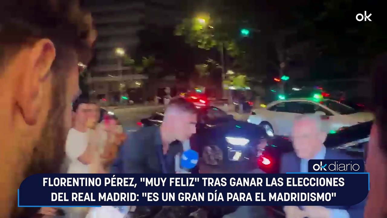 Florentino Pérez, "muy feliz" tras ganar las elecciones del Real Madrid: "Es un gran día para el madridismo"