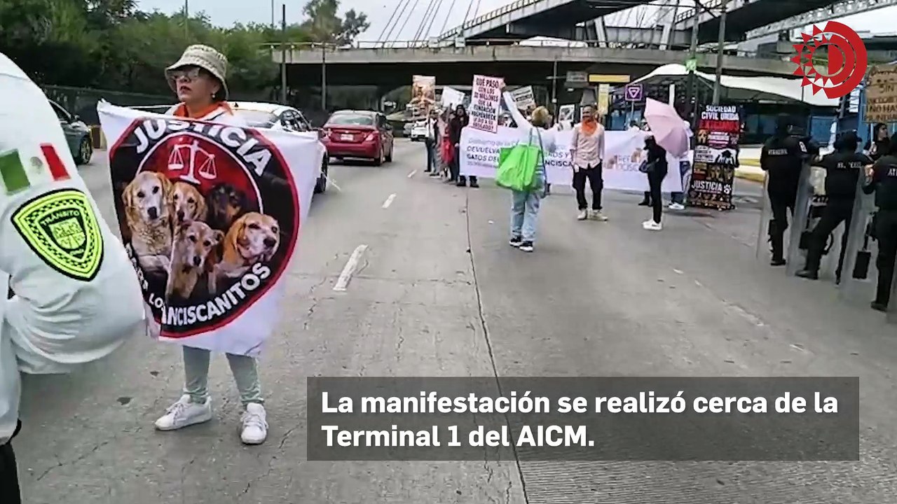 Protestan en Circuito Interior exigiendo devolución de los animales desalojados del Refugio Franciscano