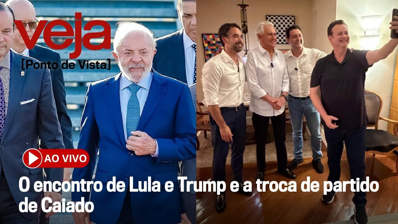 AO VIVO: O encontro de Lula e Trump e a troca de partido de Caiado | Ponto de Vista