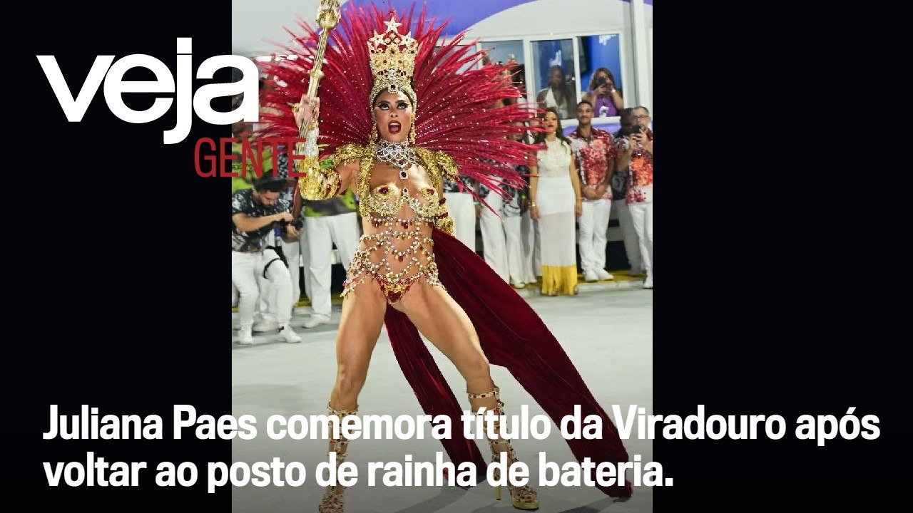 Juliana Paes comemora título da Viradouro após voltar ao posto de rainha de bateria