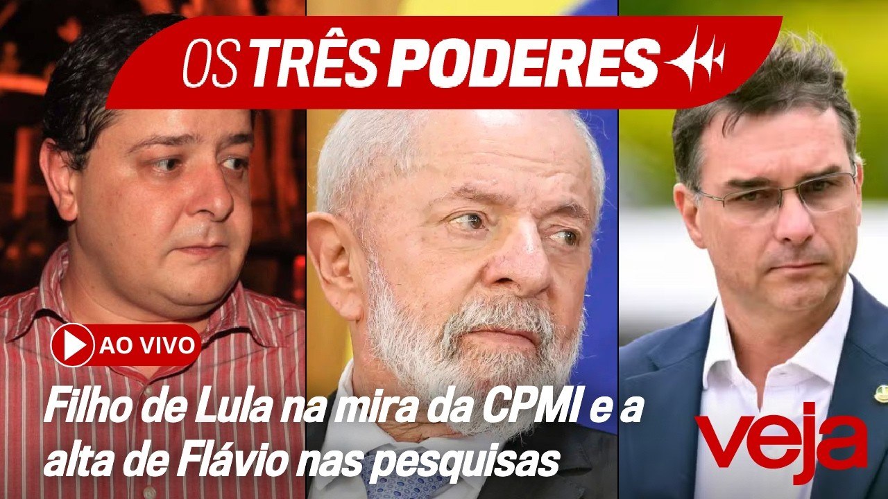 AO VIVO: Filho de Lula na mira da CPMI e a alta de Flávio nas pesquisas | Os Três Poderes