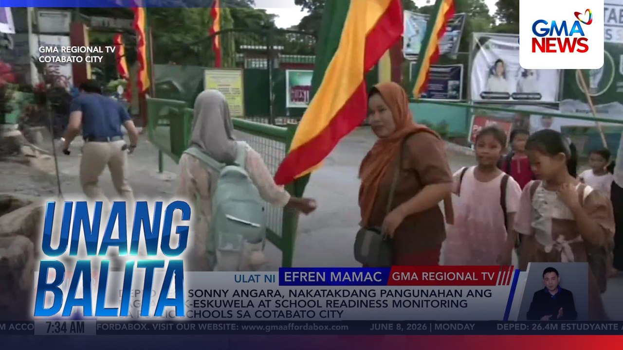 DepEd Sec. Sonny Angara, nakatakdang pangunahan ang pagbabalik-eskuwela at school readiness monitoring sa public schools sa Cotabato City | Unang Balita