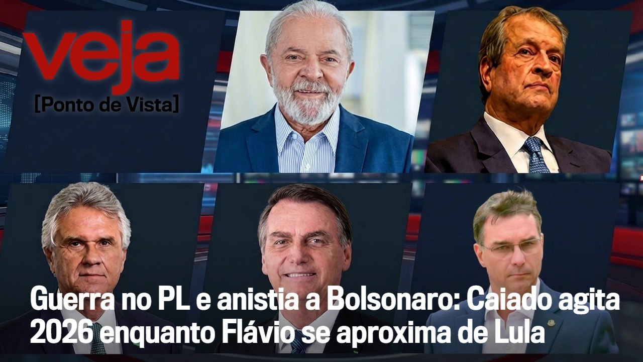Guerra no PL e anistia a Bolsonaro: Caiado agita 2026 enquanto Flávio se aproxima de Lula