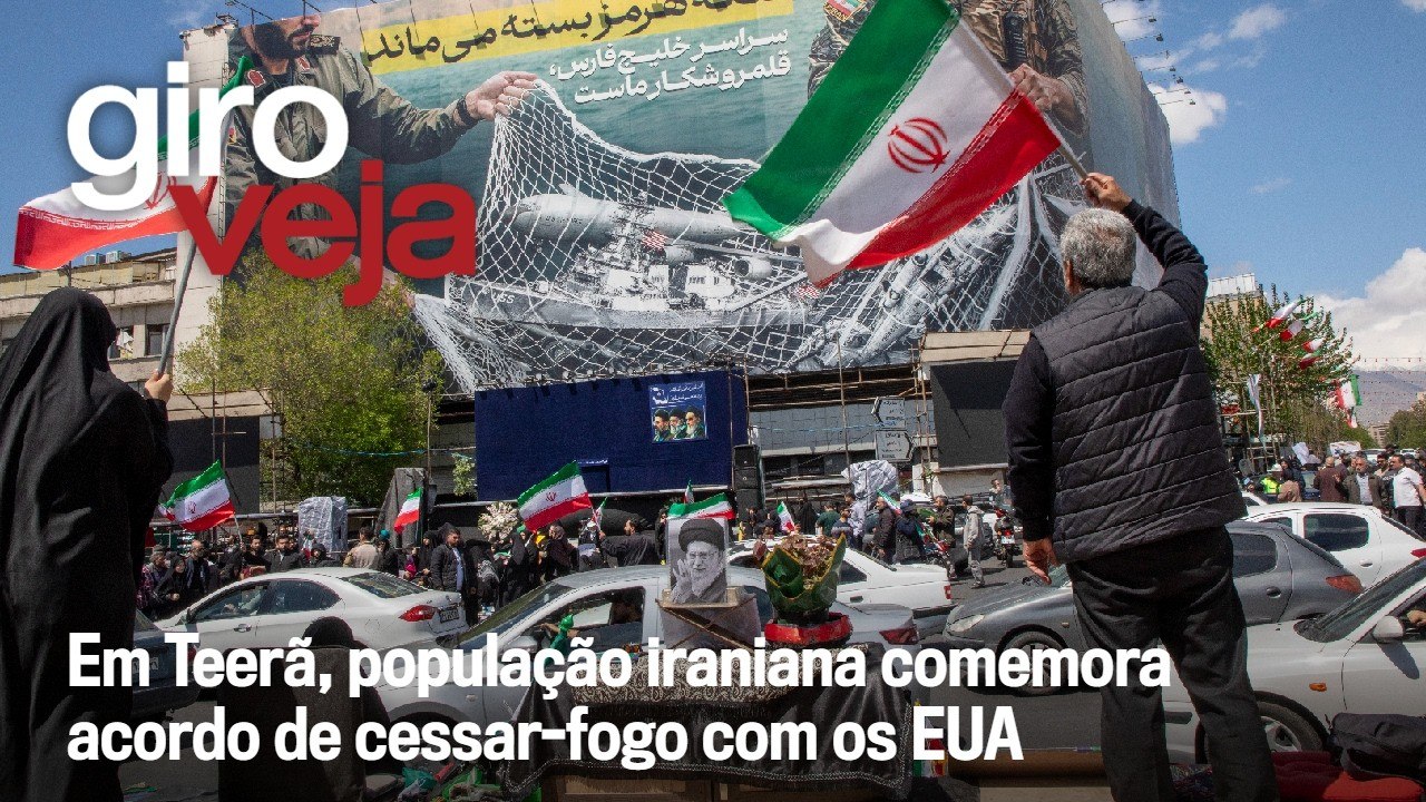 Em Teerã, população iraniana comemora acordo de cessar-fogo com os EUA | Giro VEJA