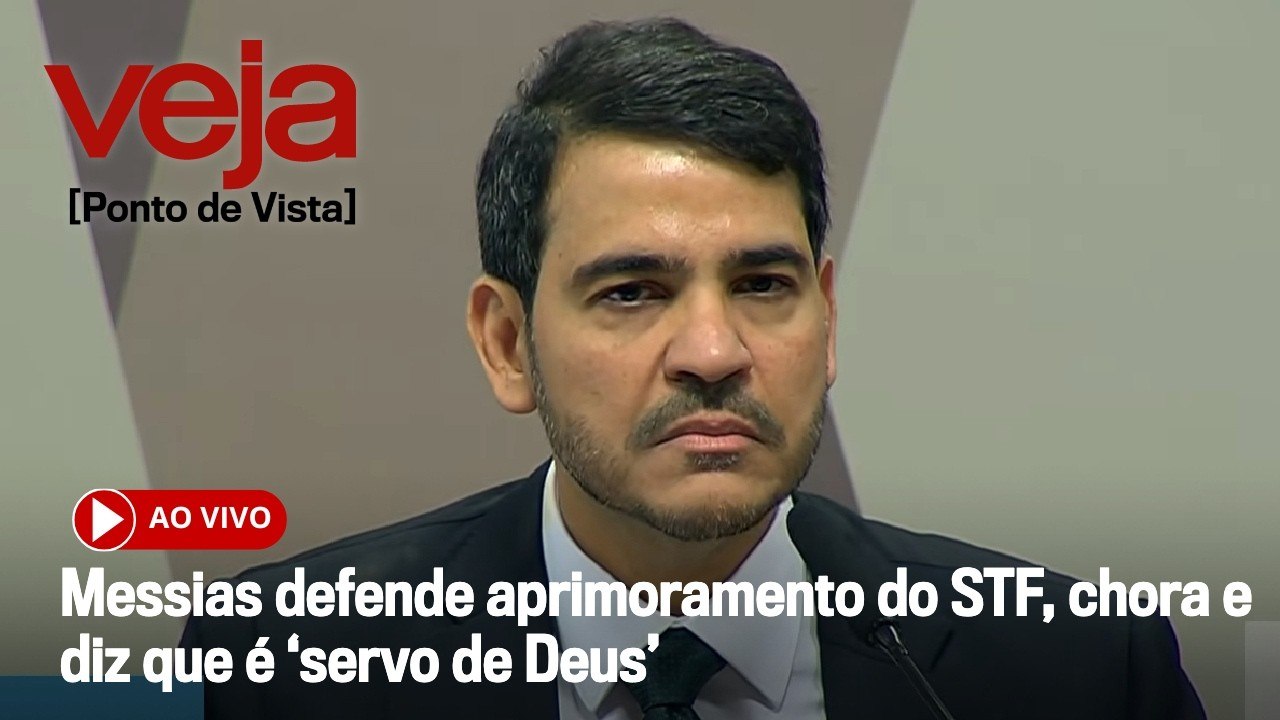 AO VIVO: Messias defende aprimoramento do STF, chora e diz que é ‘servo de Deus’ | Ponto de Vista