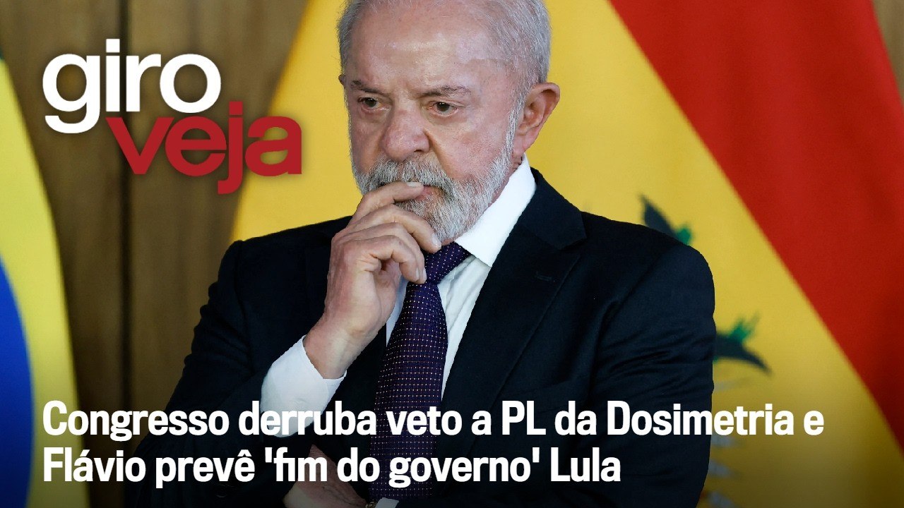Congresso derruba veto a PL da Dosimetria e Flávio prevê 'fim do governo' Lula | Giro VEJA